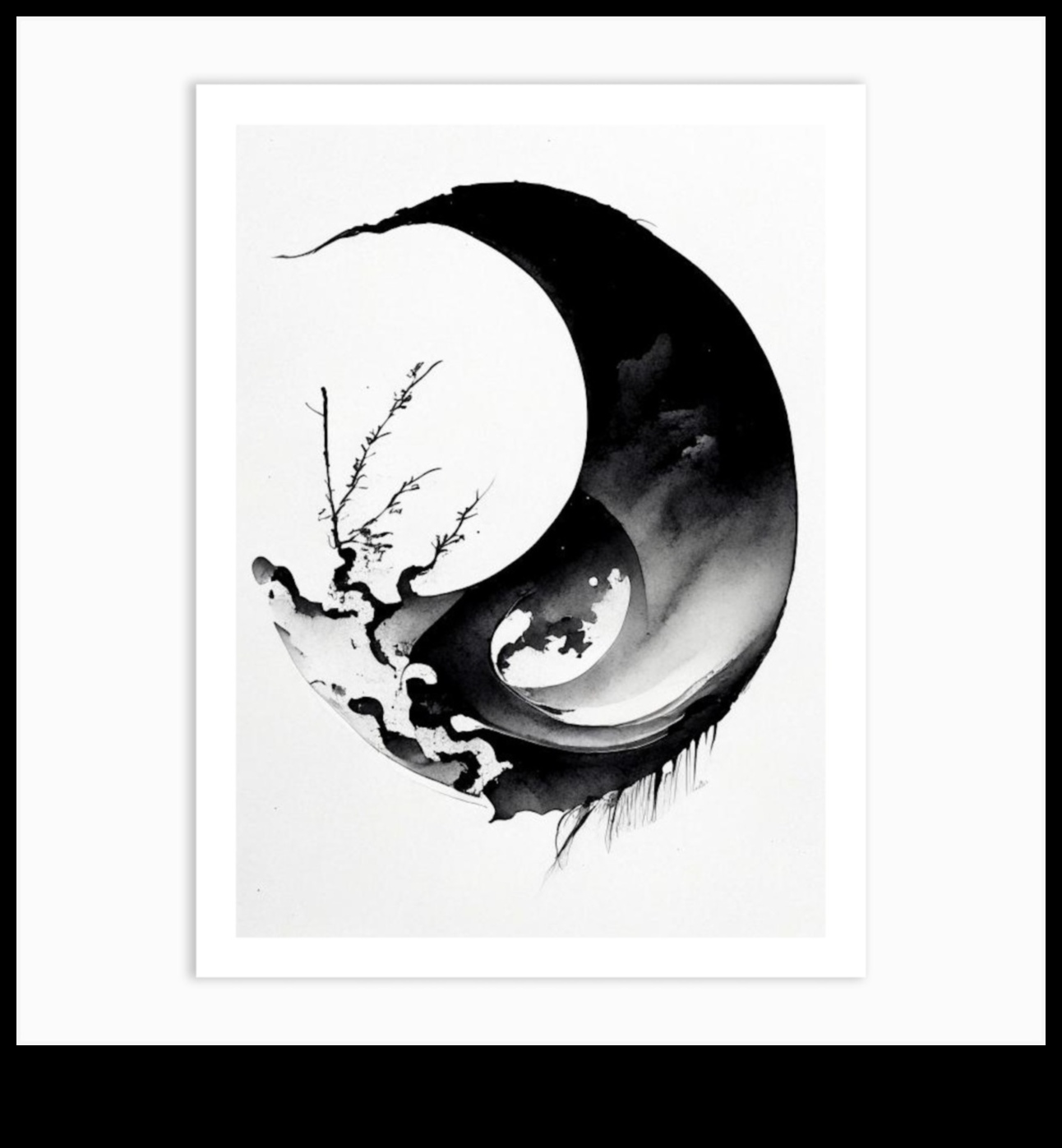 التناغم بين الأسود والأبيض: تحقيق التوازن في فن الحبر