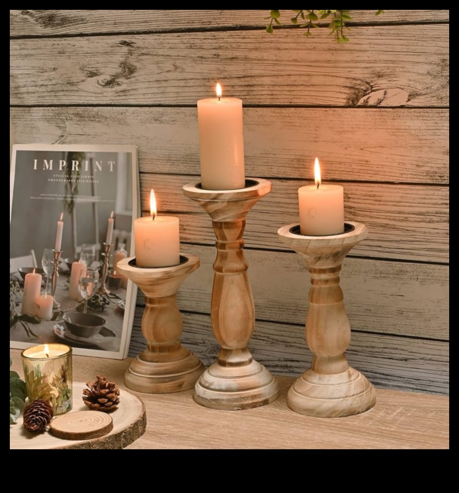 حاملات الشموع الخشبية: صناعة الإضاءة المحيطة لمنزلك