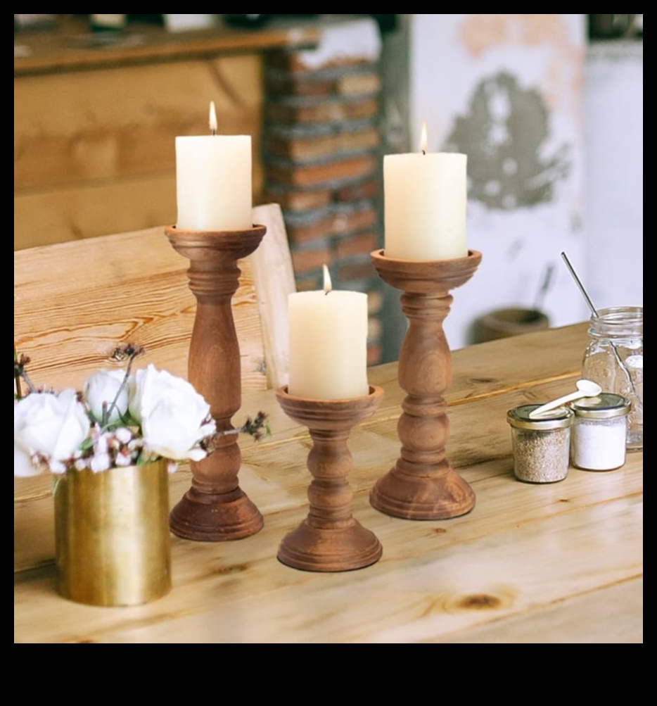 حاملات الشموع الخشبية: صناعة الإضاءة المحيطة لمنزلك
